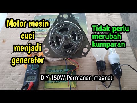 Video: Generator Angin DIY: Cara Membuat Generator Angin Buatan Sendiri Dari Mesin Cuci, Dari Botol Plastik Dan Dari Motor Roda