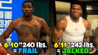 Why 6′ 10″ 240 lbs. Kevin Durant Is Frail And 6′ 11″ 242 lbs Giannis Antetokounmpo Is Jacked