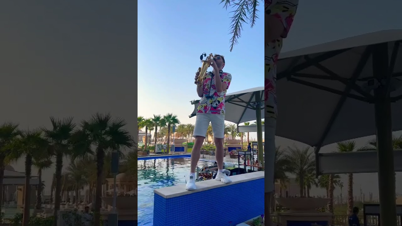 Pool party Dj & Sax in Abu Dhabi Rixos hotel