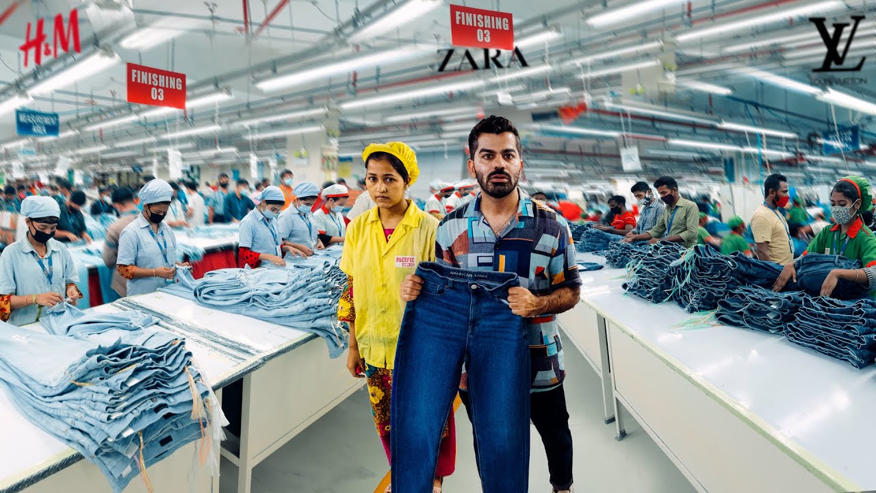 داخل أكبر وأرخص مصنع ملابس ماركات بالعالم !! H&M, and Zara in Bangladesh