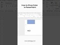 How to Show Ruler in PowerPoint #shorts