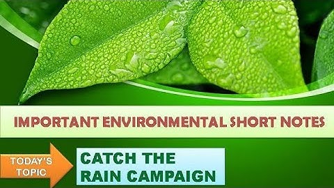 Catch the rain campaign