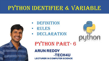 PYTHON PART 6 - IDENTIFIER AND VARIABLE