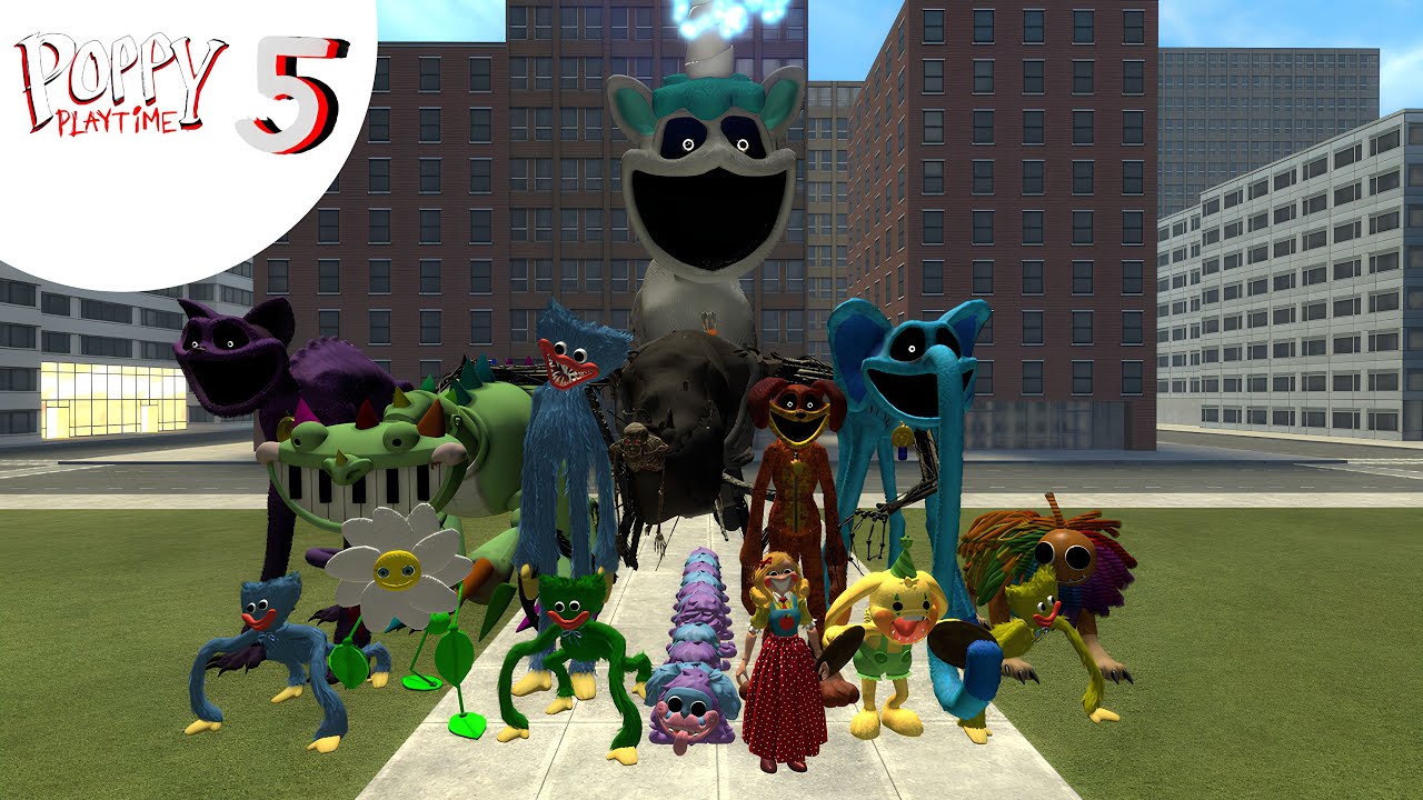 SURVIVING BIG UNICORN AND POPPY PLAYTIME MONSTERS | GMod