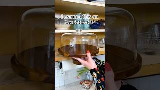 Space saving cake stand storage! #storagesolutions #cake #hometips #kitchentips #dish #tips #hacks
