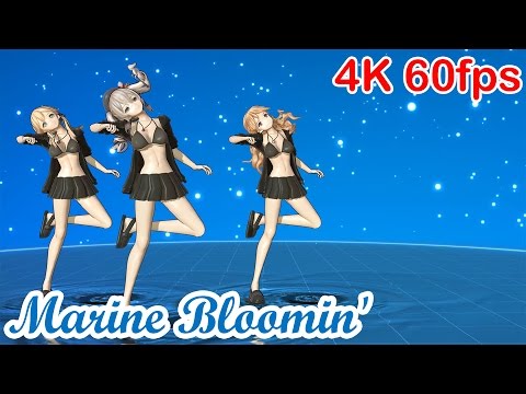 【MMD】[艦これ]鹿島・ﾌﾟｲﾝﾂ・ZaraでMarine Bloomin' [水着改変][黒][固定][4K 60fps]