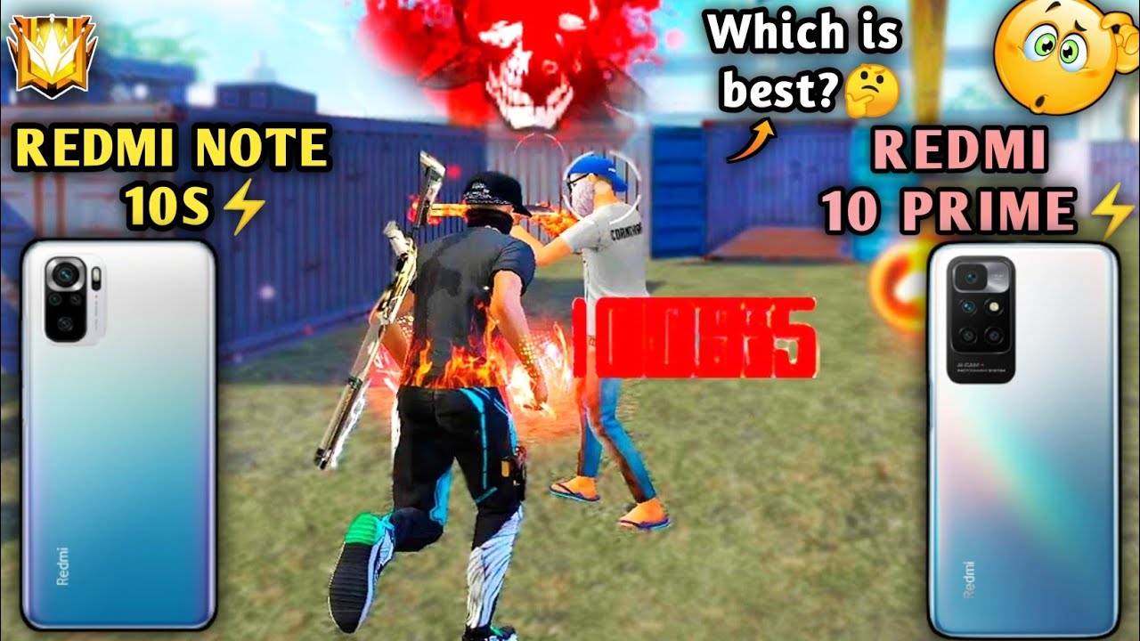 REDMI NOTE 10S VS REDMI 10 PRIME FREE FIRE TEST⚡ Which is best🤔?|| MI NOTE 10S & 10 PRIME GAMEPLAY👽