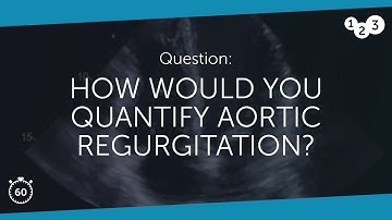 60 Seconds of Echo Teaching Question: How would you quantify aortic regurgitation?