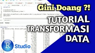 DIJAMIN BISA ?! Cara Membuat Data Transformasi di Rstudio