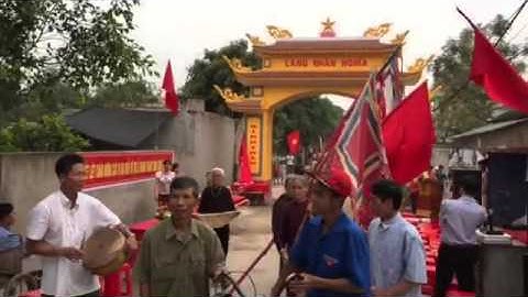 Lễ cắt băng khánh thành cổng làng Nhân Nghĩa