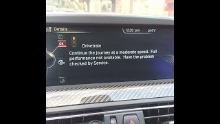 Drivetrain error message on BMW M5/M6