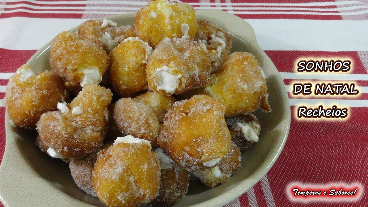 SONHOS DE NATAL RECHEIOS, muito deliciosos