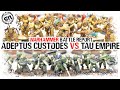 Warhammer 40k (Battle Report) Tau Empire vs Custodes