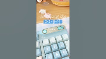 kzzi z98 with moment switches🩵🤍 #unboxing #keyboard #kawaii #aesthetic #keyboardasmr #cute #shorts