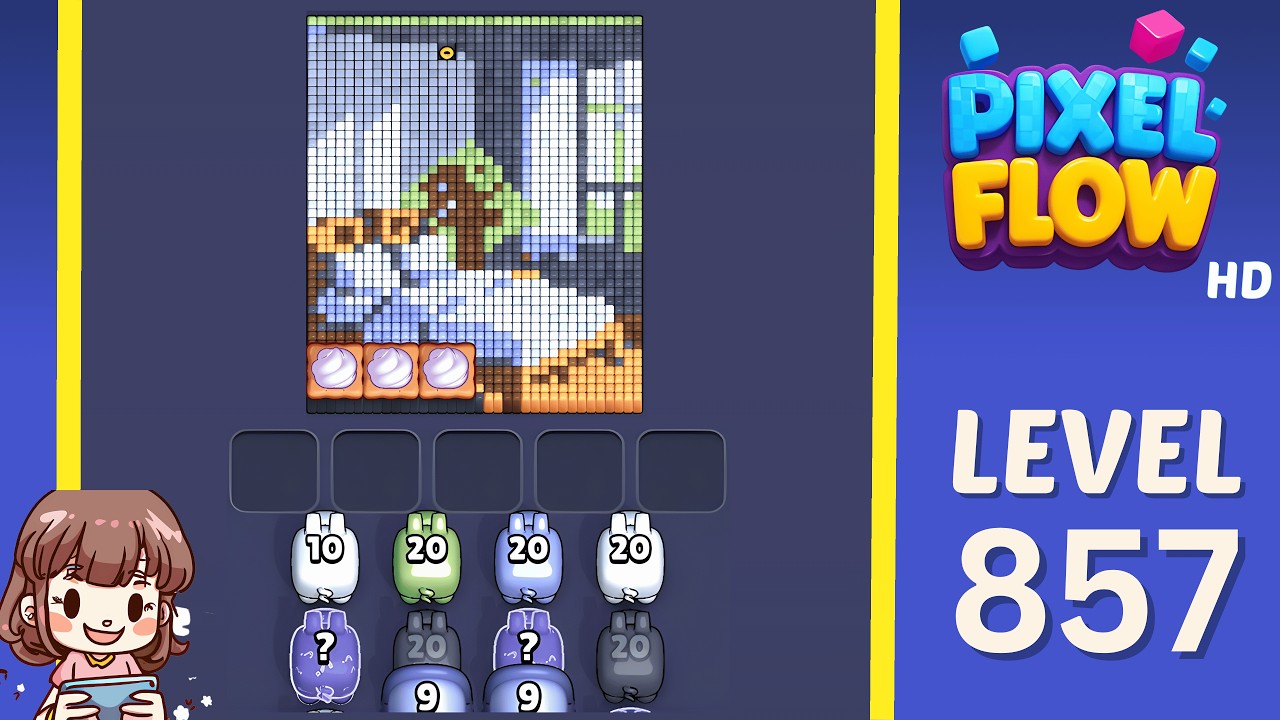 Pixel Flow Level 857 Solution Walkthrough - YouTube