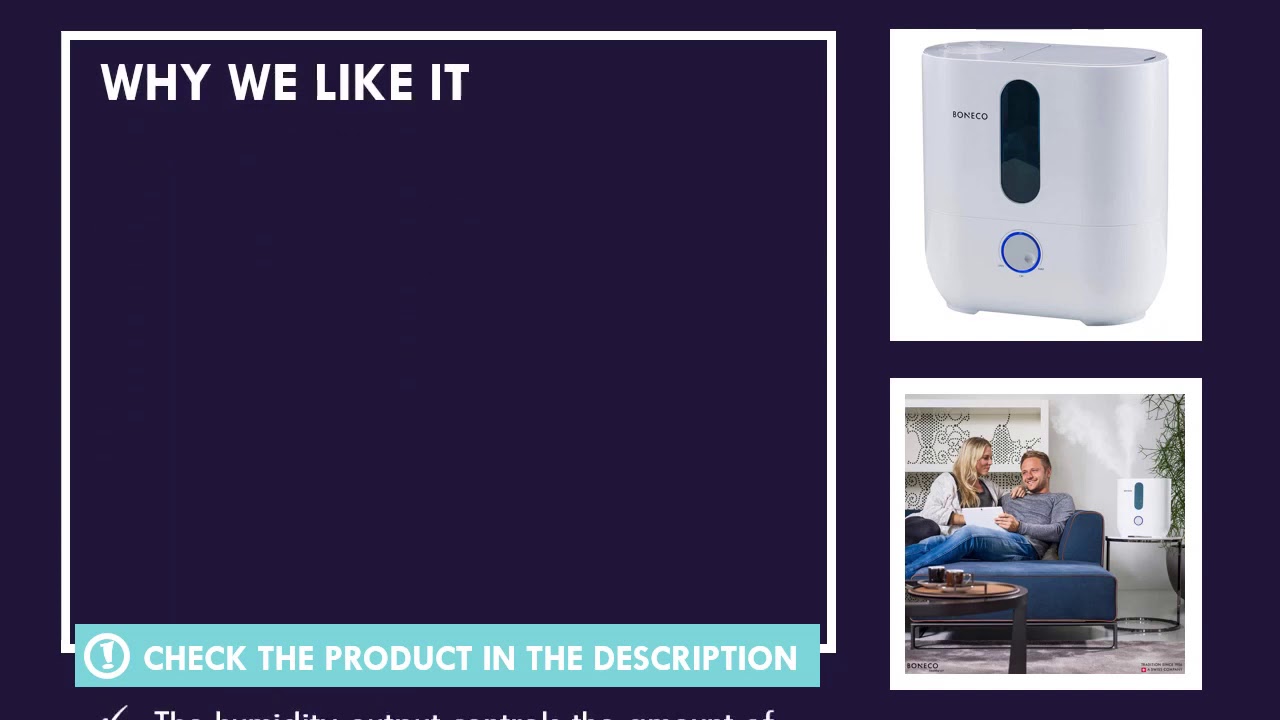 BONECO U300 Ultrasonic Cool Mist Humidifier Review - Best Humidifier in 2020