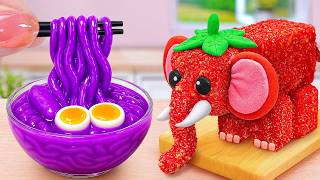 😋 How To Make Elephant Roblox & Mini Instant Noodles 🍜 Tina Mini Cooking