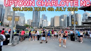 Charlotte North Carolina USA: Virtual Walk Uptown Independent Day July 4th 2023