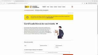 Certificado literal de nacimiento