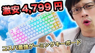 【激安】コスパ最強と言われるe元素のゲーミングキーボードを実際に買ってみたら性能に驚愕【赤軸メカニカルキーボード】