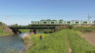 宇都宮線E231系＋E233系普通列車(上り)　蓮田駅付近にて