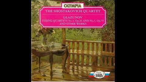 Alexander Glazunov : String Quartet No.3 in G Major Op. 26 