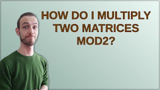 Mathematica: How do I multiply two matrices mod2