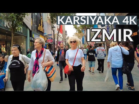 Izmir, تركيا | منطقة Karşıyaka | جولة مشي 4K