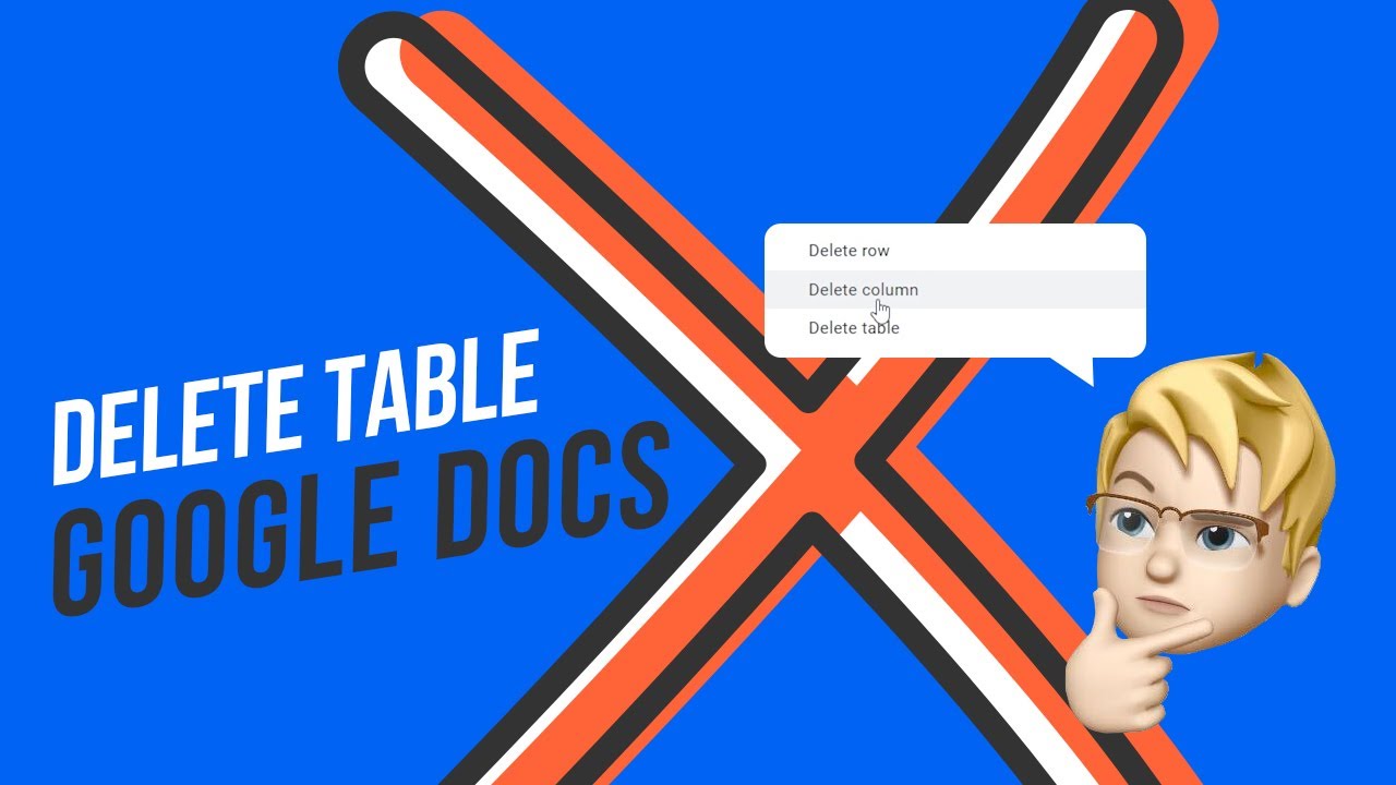 How To Delete A Column And Row In Table In Google Docs