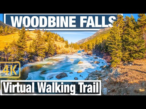 Woodbine Falls Trail Virtual Walk -  Virtual Walking Trails for Treadmill - Montana 4K City Walks