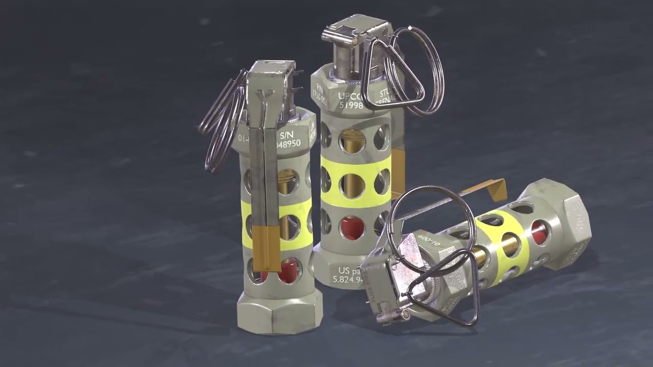 Stun grenade 3D model. (Call of duty, Counter strike) style