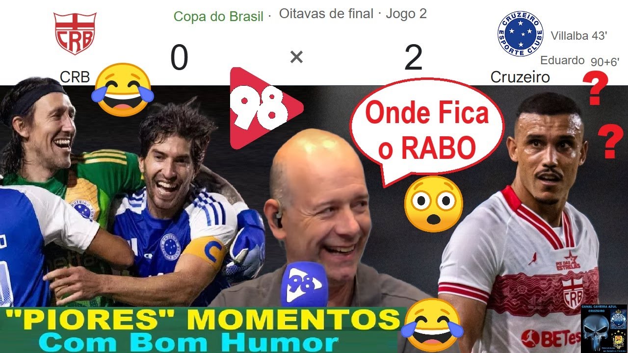 CRB 0 X 2 CRUZEIRO & Bom Humor 5ª SÉRIE 98FM REACT 🤪😂 Melhores Momentos ...