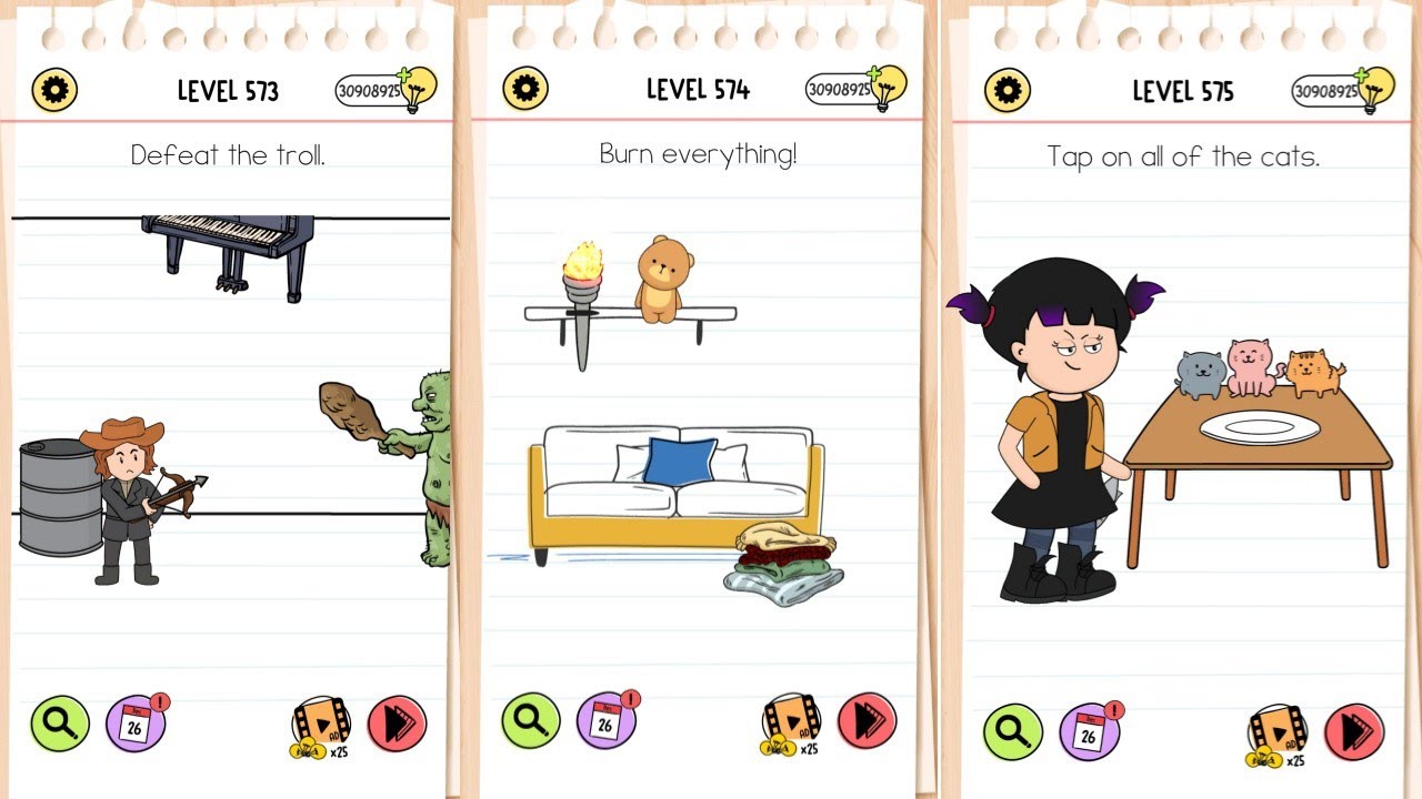 にゃぐさん確認用 Brain Test 5 All-Star - Level 573, 574, 575 Solution - YouTube