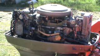 50hp Johnson/Evinrude outboard running