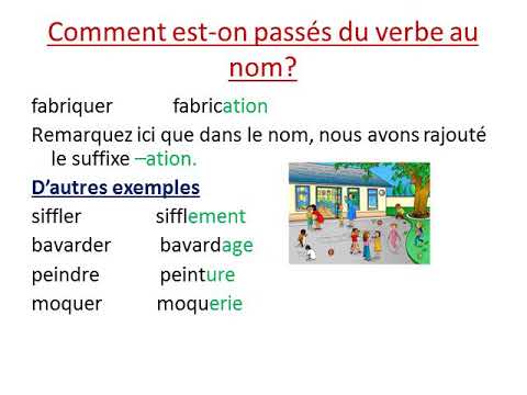 Vocabulaire du verbe au nom CM2