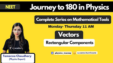 Rectangular Components of Vectors| Basic Maths and Vectors for NEET | 180/180 in Physics with TC