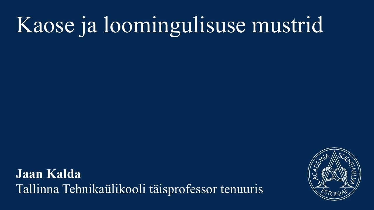 2.03 Jaan Kalda, Tallinna Tehnikaülikooli täisprofessor tenuuris