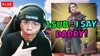 1 SUB = I SAY DADDY! GETTING CROWN WINS WITH VIEWERS! #shorts #fortnitelive