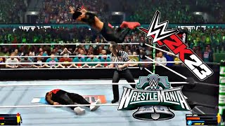 Jey Uso vs Jimmy Uso Full Match on Wrestlemania 40 Gameplay (WWE 2K23)