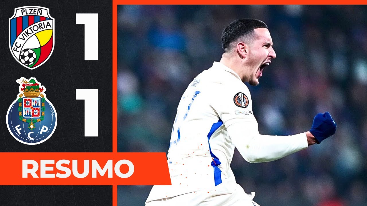 RESUMO - Viktoria Plzeň Vs FC Porto 1-1 – Golos & Melhores Momentos | Liga Europa – Gul 90' GOLO