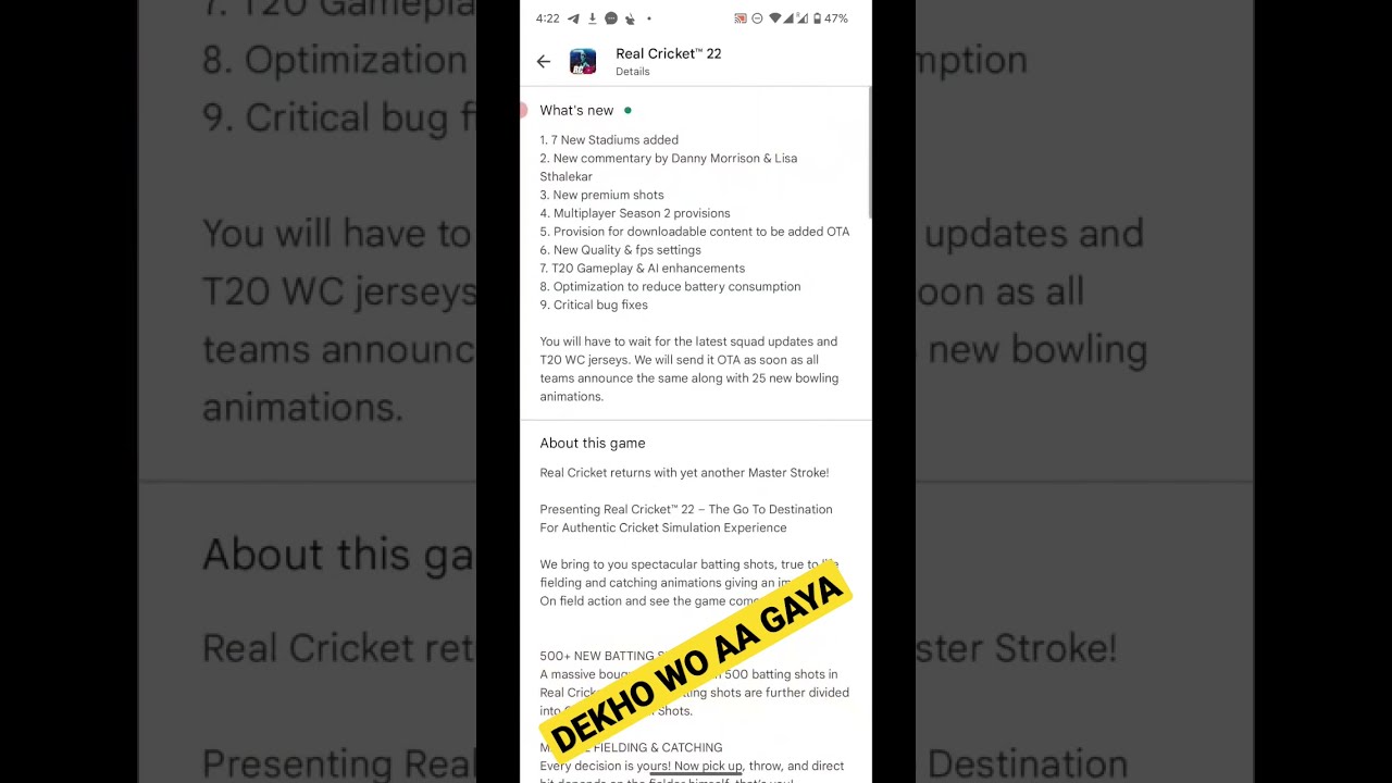 Real Cricket 22 Update is Here V 0.5 | RC22 7 New Stadiums | New Bowling Action | 