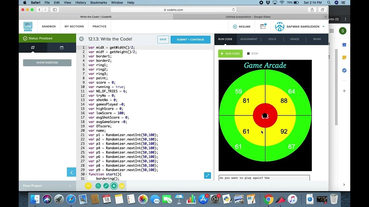 Codehs dart game youtube