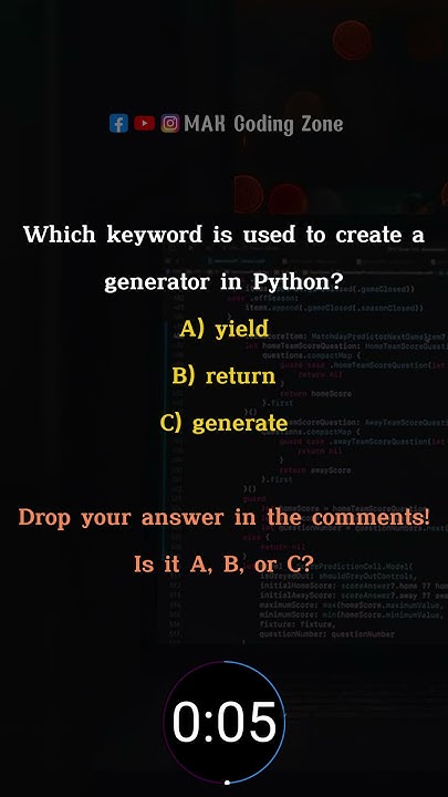 What’s the Keyword for Generators in Python? 🚀 #PythonAdvanced - YouTube