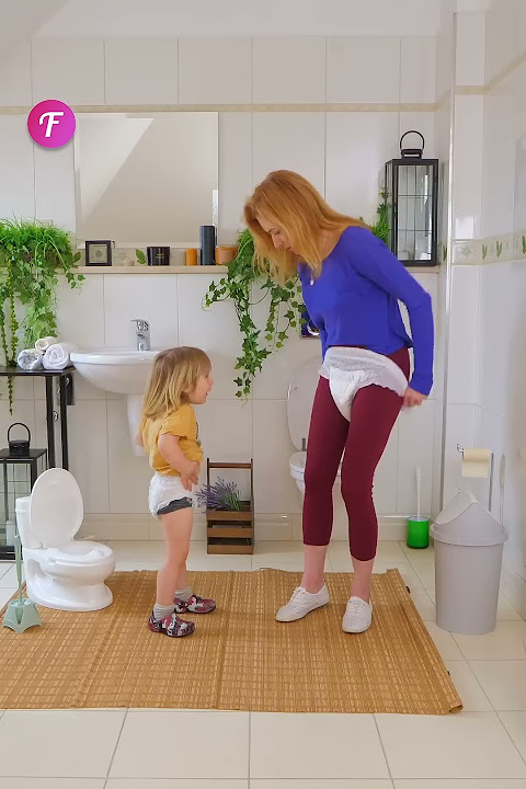 Teaching a Toddler Household Habits: Diaper Disposal & Potty Training #shorts