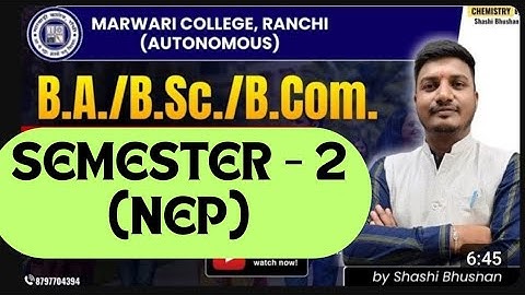 📢 SEMESTER - 2 EXAMINATION SCHEDULE ll 💥MARWARI COLLEGE, RANCHI II MUST WATCH 