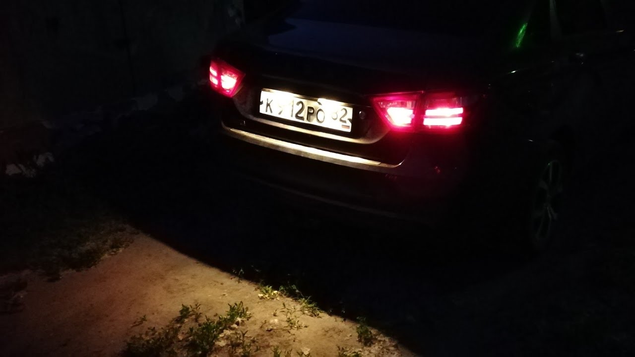 Диодная подсветка номера веста
