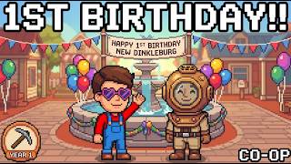 New Dinkleburg's FIRST BIRTHDAY — Fountains, Mines & Roads! | Dinkum Co-op | #dinkumpartner