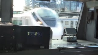 【E657系K18編成(新造車)】J-TREC出場列車と横浜駅付近ですれ違い