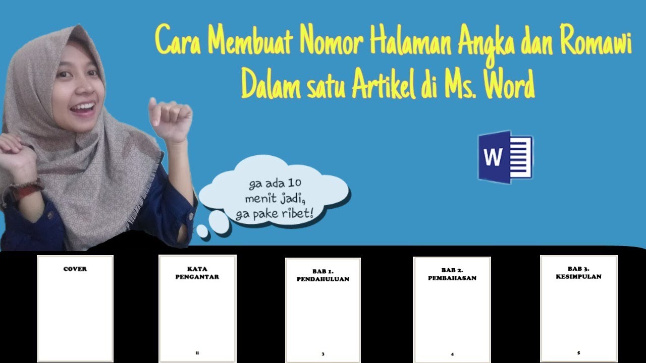 CARA MEMBUAT NOMOR HALAMAN ANGKA DAN ROMAWI DALAM SATU ARTIKEL DI MS