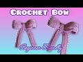 "How to Crochet a Bow | Perfect for Hairs, Bags, and presents 🎁"Ready in minutes ✨❗